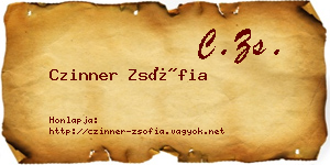 Czinner Zsófia névjegykártya