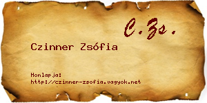 Czinner Zsófia névjegykártya