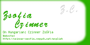 zsofia czinner business card